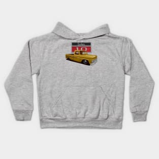 1966 Slammed Gold Chevy C10 Truck Kids Hoodie